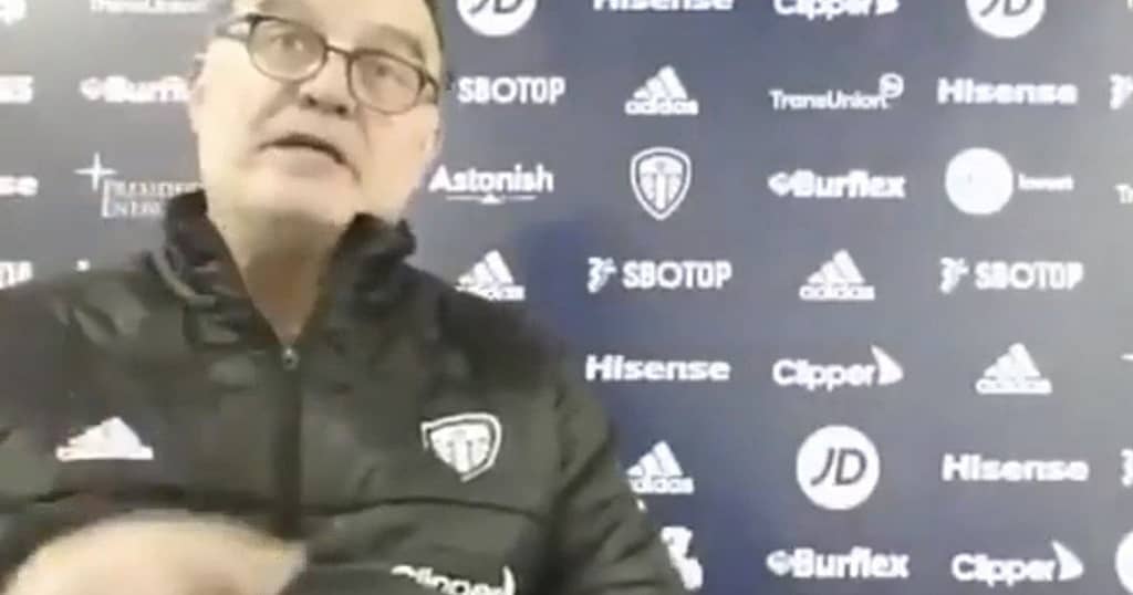 Marcelo Bielsa received encouragement and spoke in English to the British press