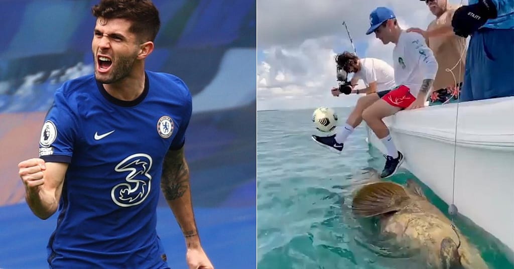 Controversial video of Christian Pulisic with a giant fish on social networks: they accuse him of abusing animals