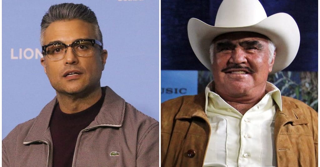 This is how Jaime Camil looks like Vicente Fernandez in the series bio