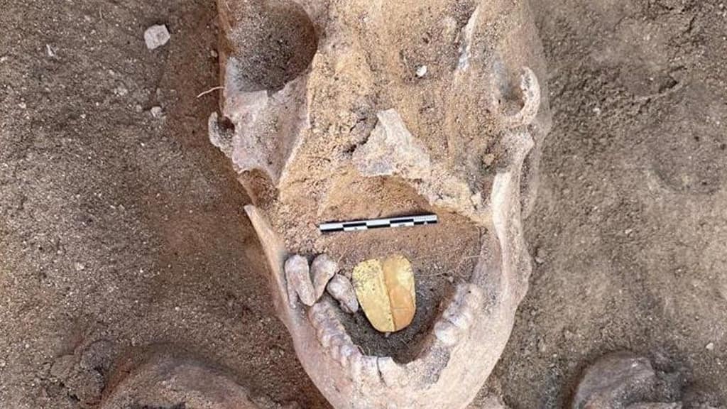 Discover a two-thousand-year-old mummy with a golden tongue in Egypt