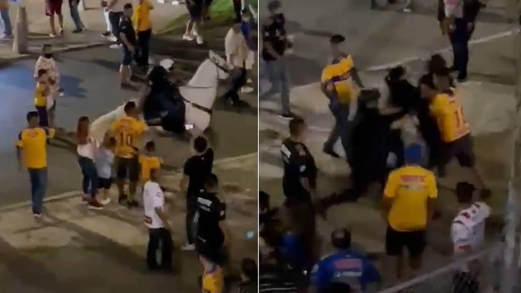 #Video condemn police abuse against Tigres fan in San Nicolas