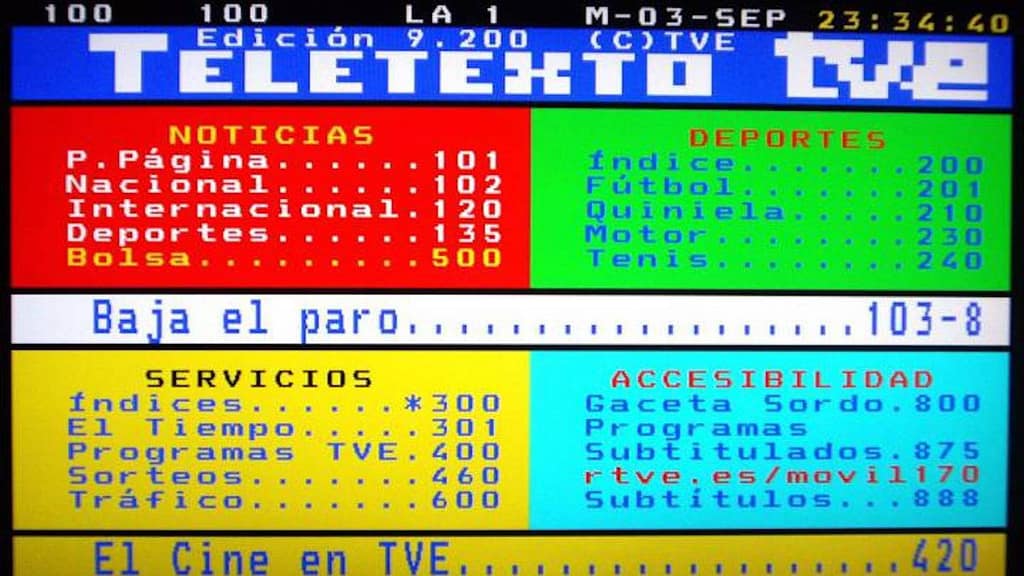 Qué fue del teletexto, la herramienta para consultar la programación de TV que persiste en España