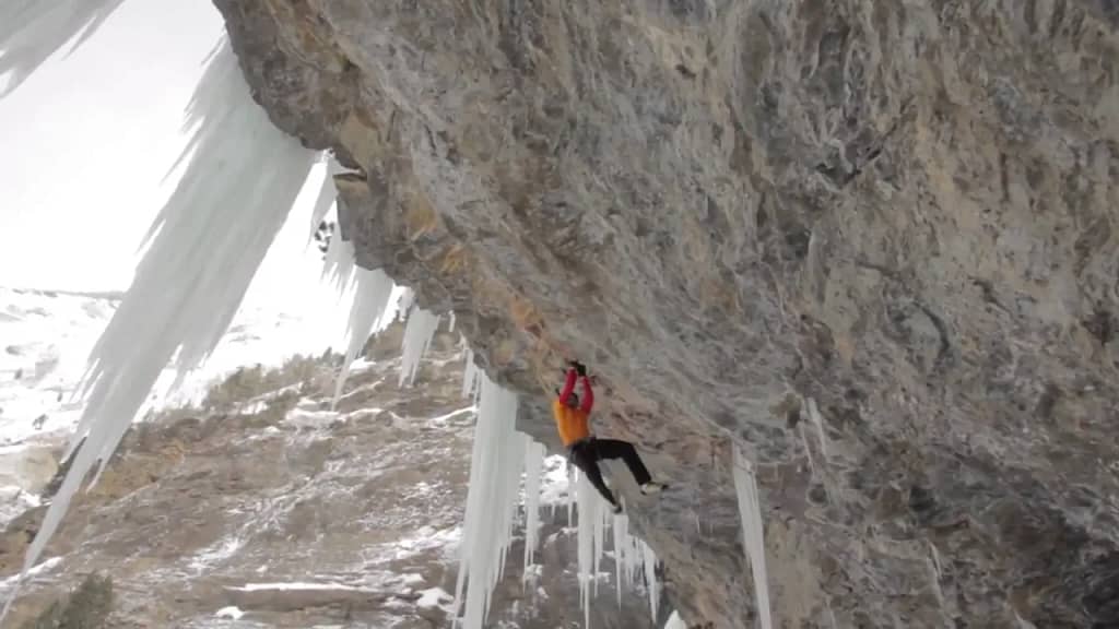 This is ice climbing, a dangerous and potential Olympic sport in the future