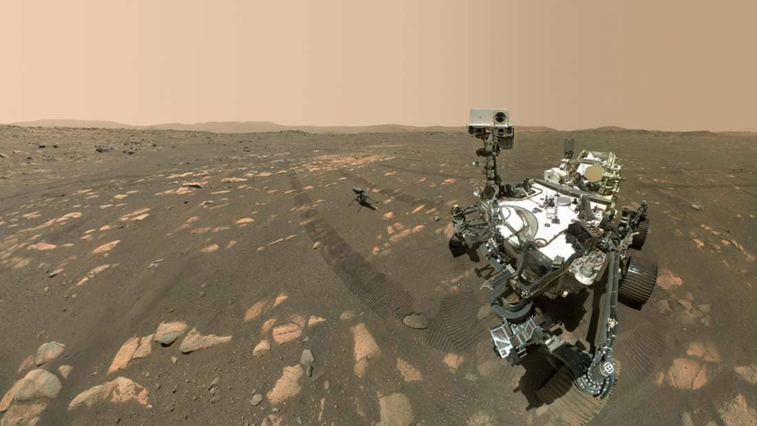 NASA's Perseverance helicopter and Ingenuity helicopter landed on Mars in February 2021. (File photo)