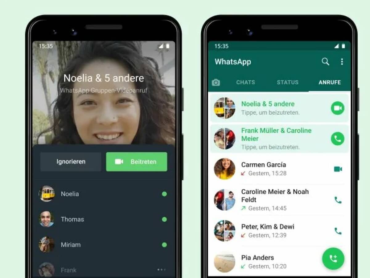 WhatsApp has reviewed group calls, in the future you can also join later.