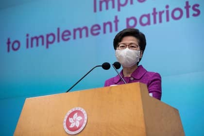 Hong Kong Chair Carrie Lam (EFE / EPA / JEROME FAVRE)