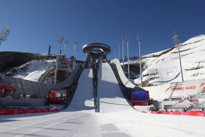 Snowboarders will fly to get medals on this hill.