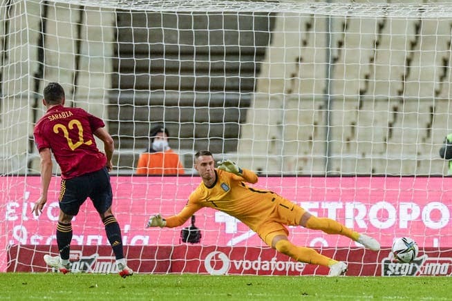 Pablo Sarabia scored from the penalty spot in the 26th minute for Spain.