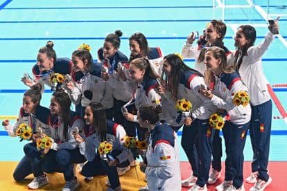 The Spanish water polo team won the silver medal at the Tokyo 2020 Games