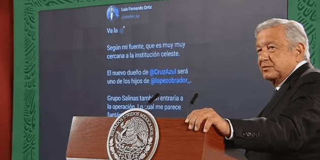 AMLO rules out his kids will buy Cruz Azul and attack fake news