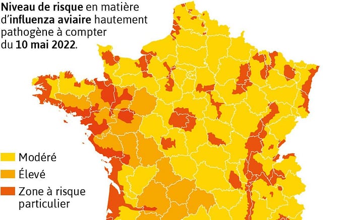 France map of risk levels

