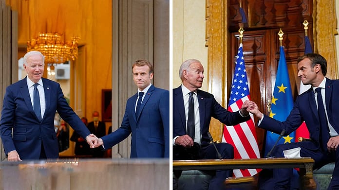 Biden and Macron in Rome: A strange sight of the handshake before the G-20 - Politics Abroad

