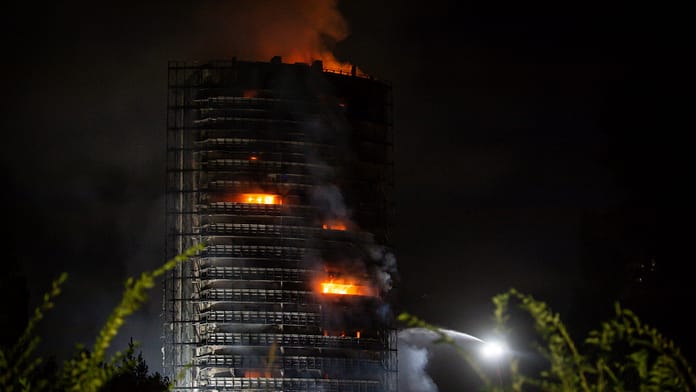 No casualties reported: Milan high-rise building destroyed in fire


