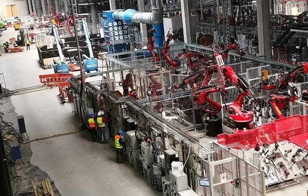 Images on Google Maps show the interior of the Tesla Gigafactory in Grünheide

