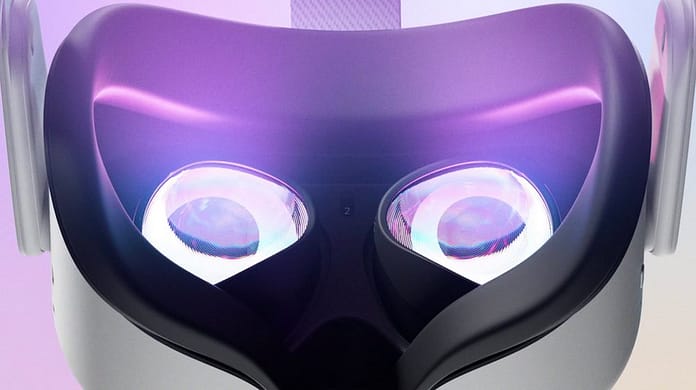 Die Rückseite von Facebooks VR-Brille Quest 2