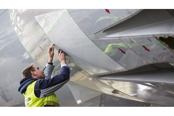 Shark skin for Boeing 777-300ER from Switzerland

