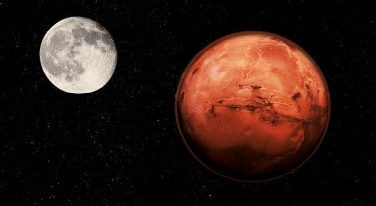 Show tomorrow!  Mars and the Moon visible at 100% illumination