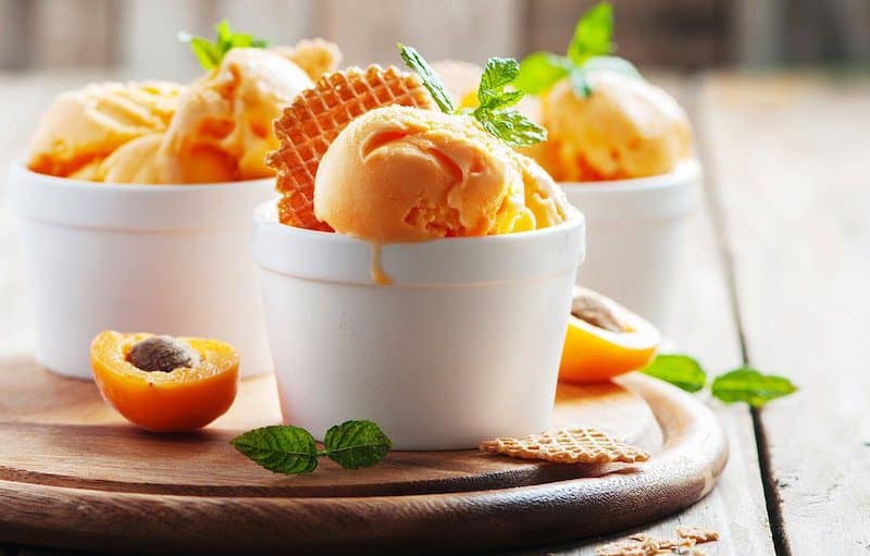 In the event of a heat wave, eat orange-peach-flavored ice cream