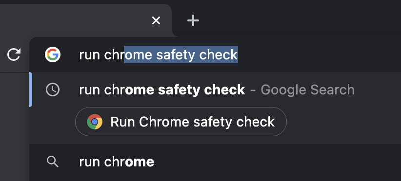 Google Chrome address bar