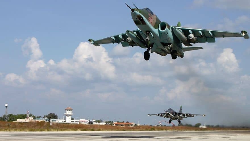A Russian fighter jet intercepts a US military aircraft near Russian airspace
