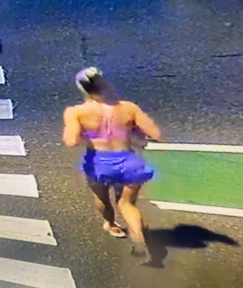 CCTV footage: Fletcher went for a jog after 4am on Friday