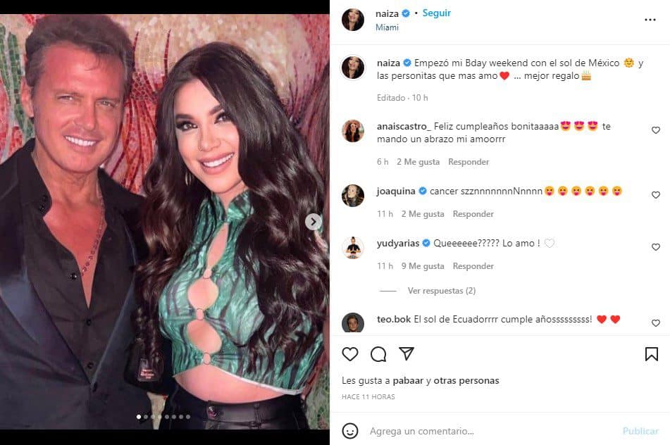 Influencer Nisa was especially excited to meet Luis Miguel during his birthday celebration
