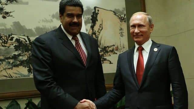 Nicolas Maduro and Vladimir Putin