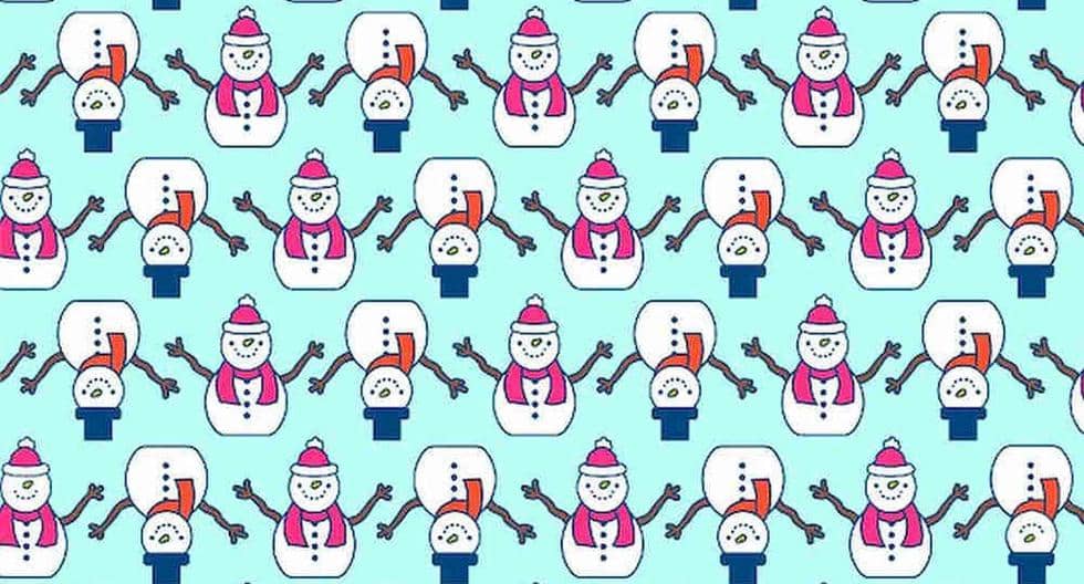 Here, today's viral challenge |  Do you find the snowmen different from the rest in the picture?  Hardly anyone can overcome this visual puzzle |  Facebook |  social networks |  Mexico