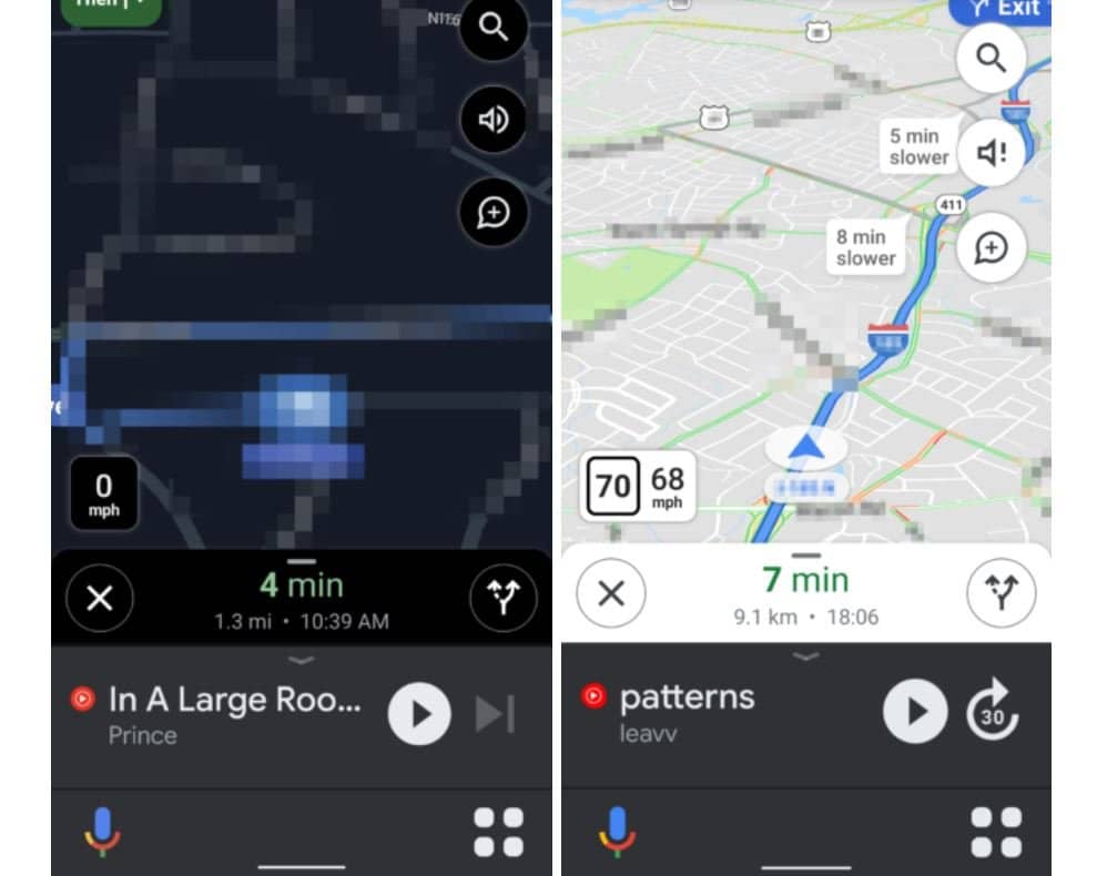 Driving Mode in Google Maps