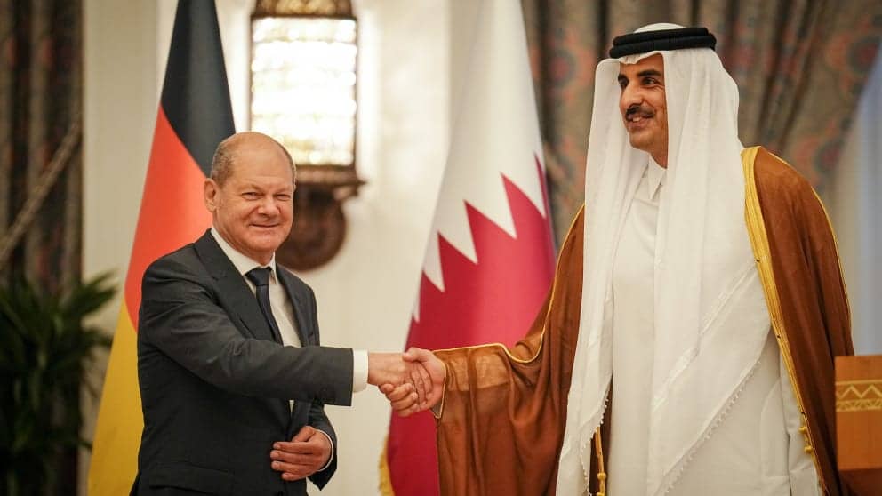 Tough business partner: Chancellor Olaf Schultz (SPD) met the Emir of Qatar, Tamim bin Hamad Al Thani, in Doha in September.