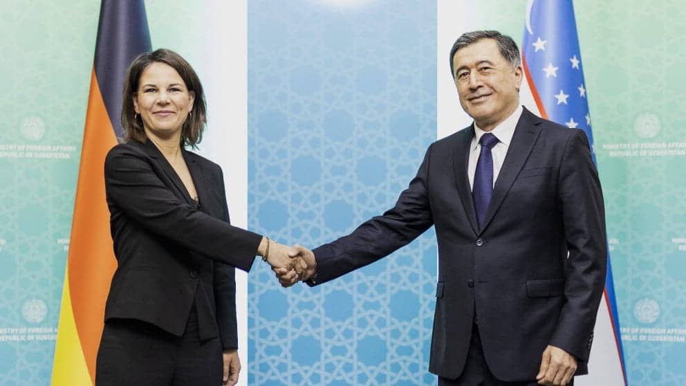 Barbuk with Uzbek Foreign Minister Vladimir Norov (67) in Tashkent