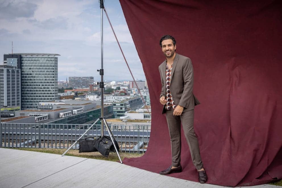 Elias Mubarak on the roof of Axel Springer Publishing House in Berlin