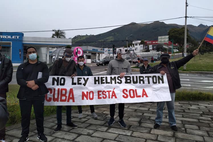 Ecuador affirms its solidarity with Cuba and condemns the blockade (+ photos) - Prensa Latina