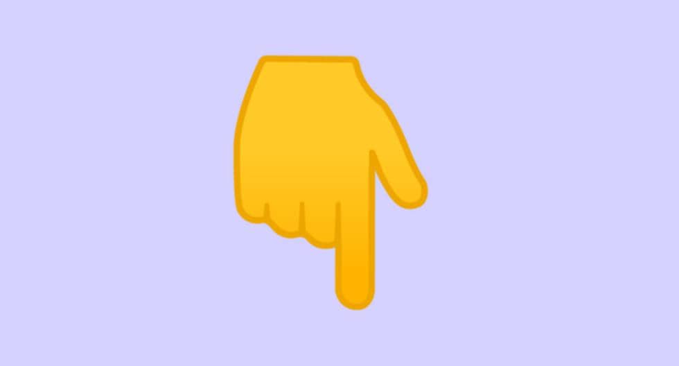 WhatsApp |  Does the pointing finger emoji mean |  Background pointer pointing down |  Meaning |  Applications |  Applications |  Smartphone |  Mobile phones |  viral |  trick |  Tutorial |  United States |  Spain |  Mexico |  NNDA |  NNNI |  SPORTS-PLAY