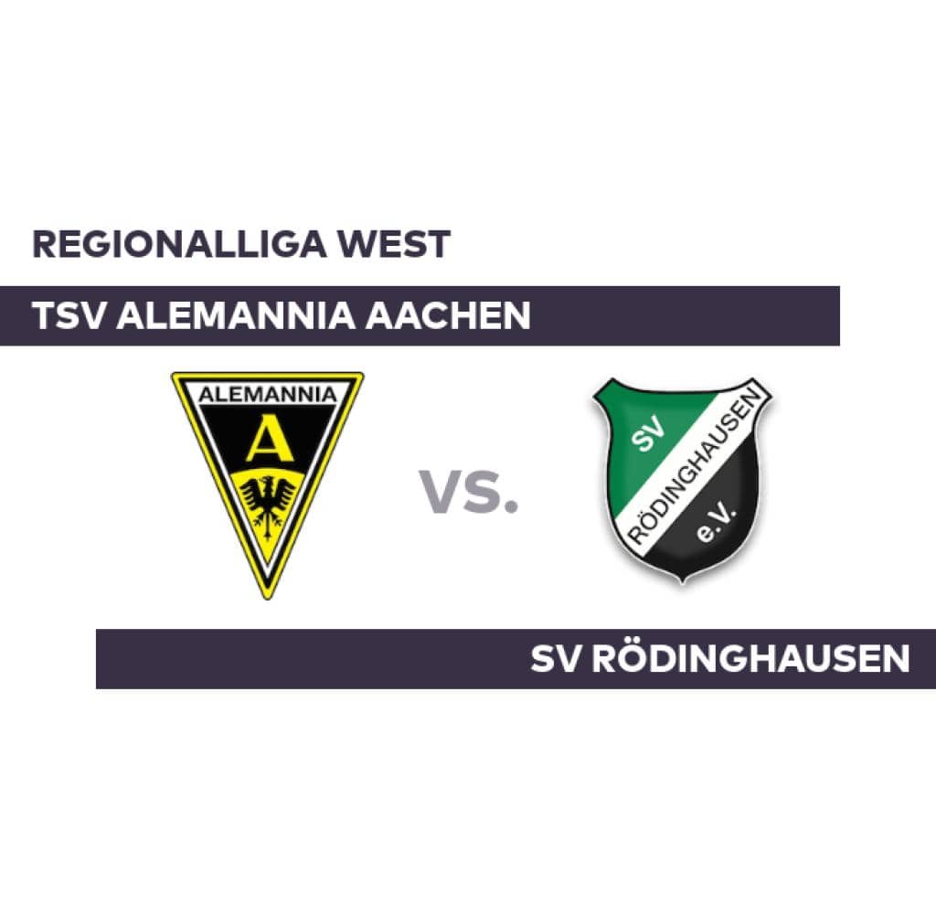 TSV Alemannia Aachen - SV Rödinghausen: Wolff's quick start is enough at the end - Regionalliga West