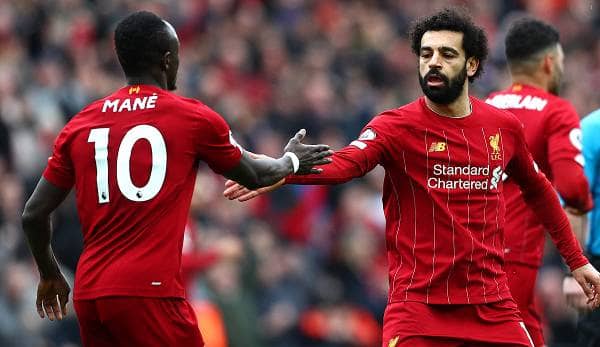 Sadio Mané (l.) And Mohammed Salah (r.) Are currently unbeaten: they have scored 19 goals in their first twelve games this season.