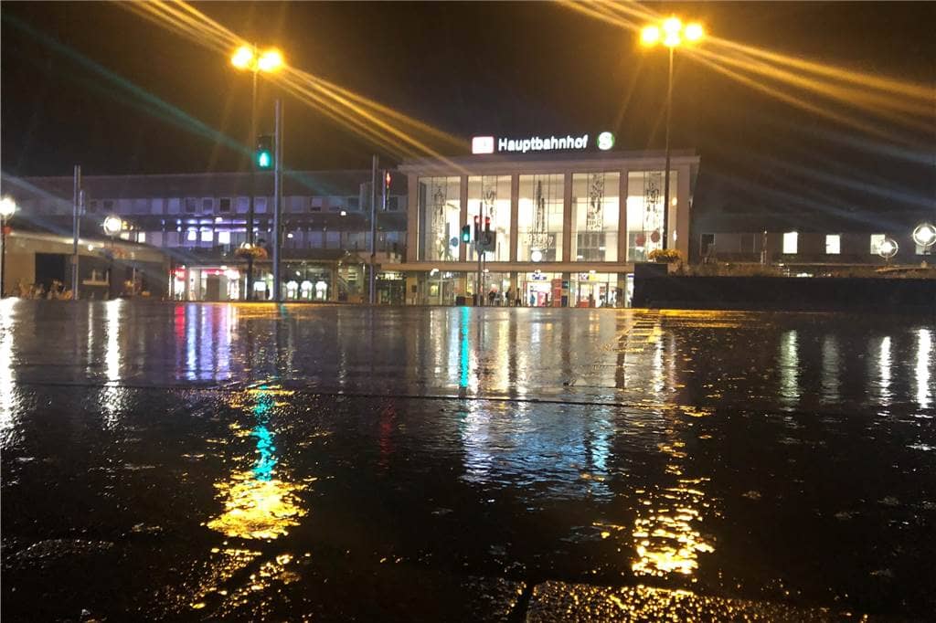 In a short time, it rained heavily in Dortmund.