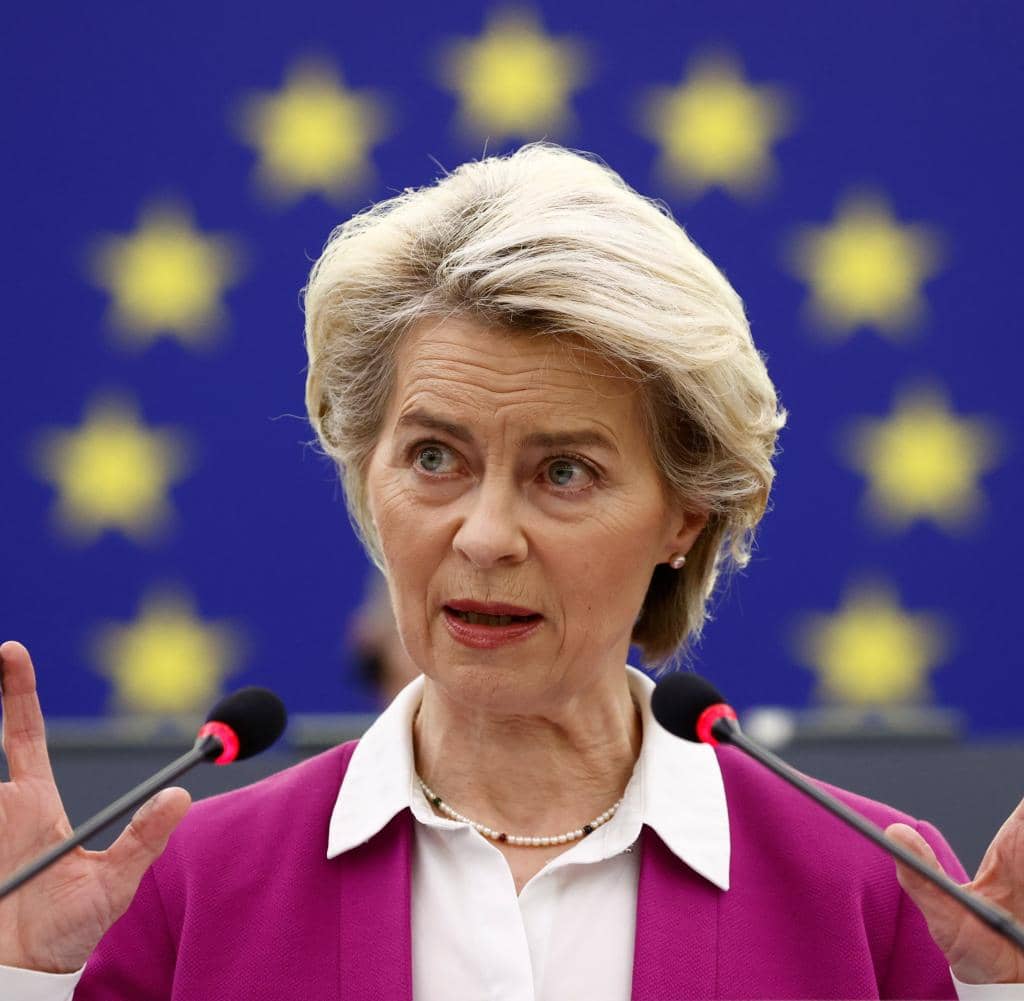 European Commission President Ursula von der Leyen at the European Parliament in Strasbourg on Tuesday