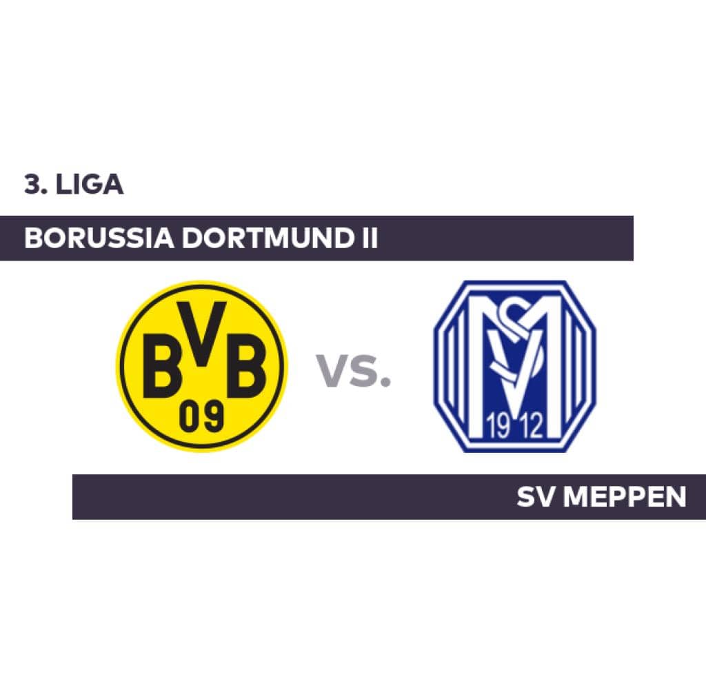 Borussia Dortmund II - SV Meppen: Krueger's early goal is enough for Meppen to win - Third Division