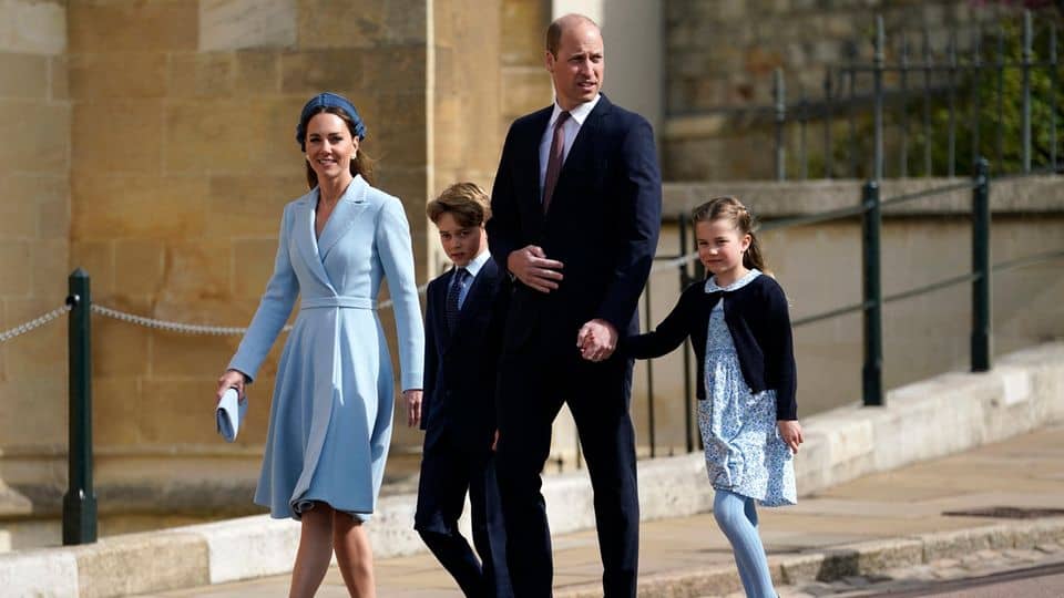 Duchess Catherine, Prince George, Prince William and Princess Charlotte