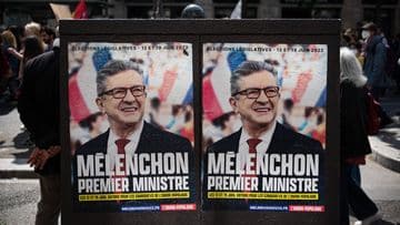 election posters "Prime Minister Melenchon": But the turnout may be too low - a problem for the Melenchon Alliance.