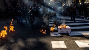 Student protests: Italian youth in particular are taking to the streets against Italy's right-wing government.