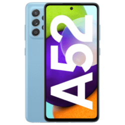 Blue front view of Galaxy A52 1