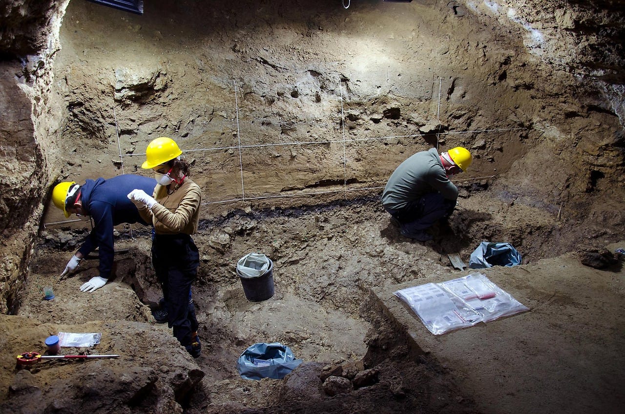 Researchers in Bacho Kiru Cave